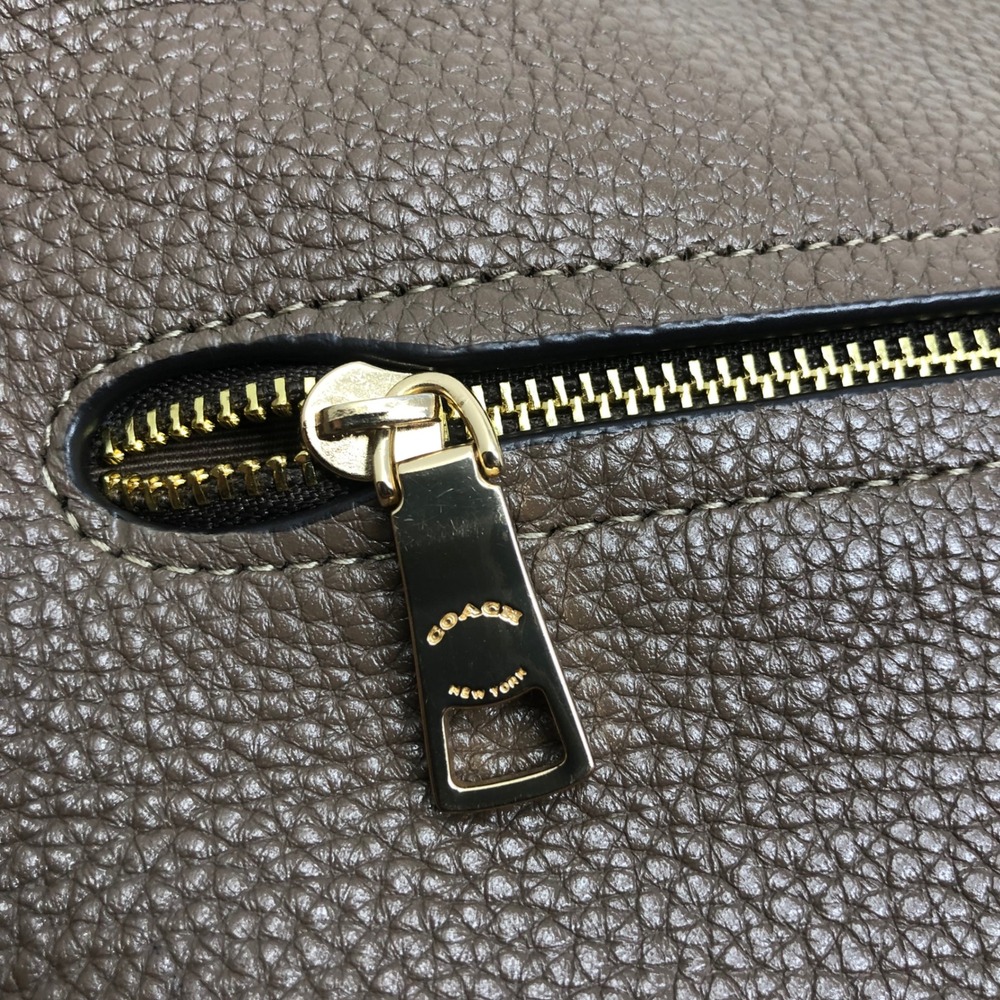 Coach Ellie File Crossbody Bag Medium Brown Pebbled Leather Gold Hardware - Picture 11 of 13